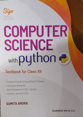Computer Science With Python For Class 12 For ( 2020-2021) Examination(Paperback, Sumita Arora)