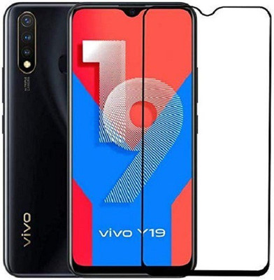 Kruvln Edge To Edge Tempered Glass for Vivo Y19(Pack of 1)