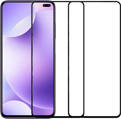 Karpine Edge To Edge Tempered Glass for Mi Redmi K30, Poco X2(Pack of 2)
