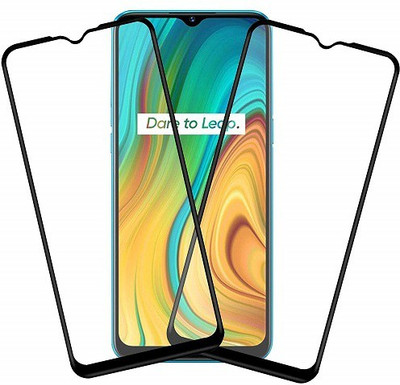 Bodoma Edge To Edge Tempered Glass for Realme C3(Pack of 2)