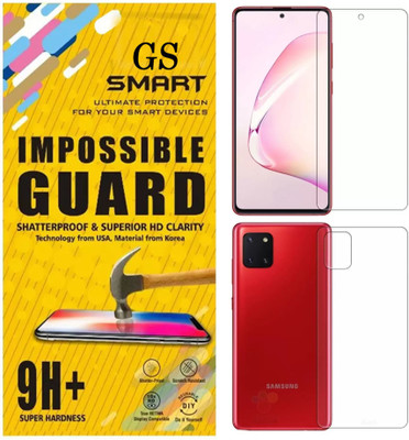 GS SMART Front and Back Tempered Glass for Samsung Galaxy Note 10 Lite {Flexible}(Pack of 2)