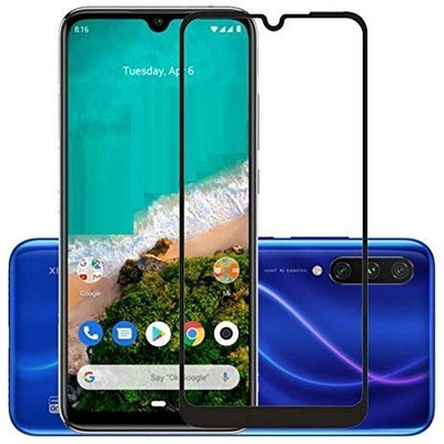 Dolphin Edge To Edge Tempered Glass for Redmi Mi A3 anti scratch glass(Pack of 1)