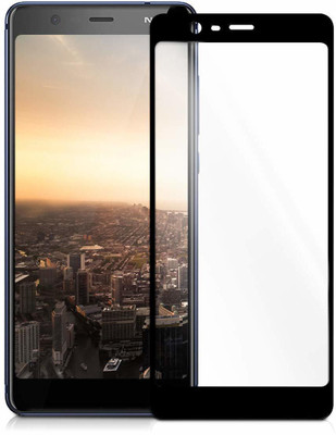 TempGlow Edge To Edge Tempered Glass for Nokia 5.1 (Black)(Pack of 1)