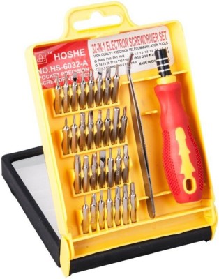 JACKLY 32 Pieces Screw Driver Set Magnetic Repair Tool Kit a5 Ratchet Screwdriver Set(Pack of 33)