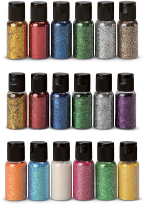 Elecsera Eye Shadow Glitter Powder Set And Nail Art Decoration 4x18= 72 g(Multicilor)