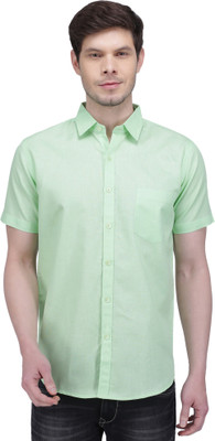 SOUTHBAY Men Solid Formal Light Green Shirt