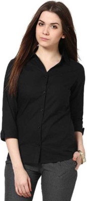 69 FASHION STREET Women Solid Casual Black Shirt