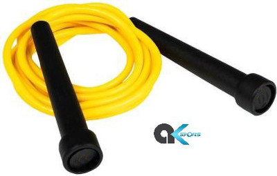 A.K 9 FT 2.7m Plastic Handle Jump Rope Speed Skipping Rope Freestyle Skipping Rope(Yellow, Length: 259 cm)