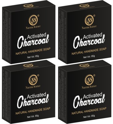 Nuerma Science Activated Charcoal Bathing Soap Br (Pack of 4)(4 x 85 g)