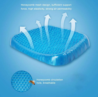 Fitaza Sitting Gel Flex Cushion Seat Sitter Flex Pillow Back Support Sit On an Gel Back / Lumbar Support(Blue)