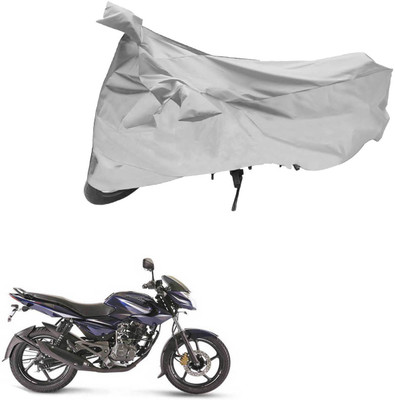 PRIMEAUTOZ Two Wheeler Cover for Bajaj(Caliber, Silver)