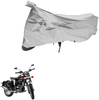 PRIMEAUTOZ Two Wheeler Cover for Royal Enfield(Classic Chrome, Silver)