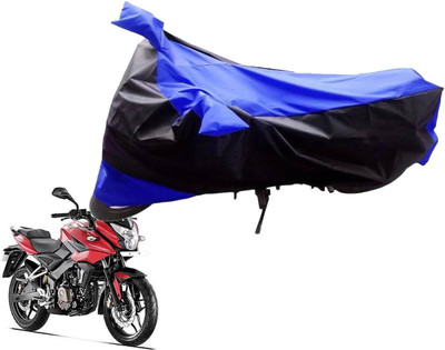 Ak Automotive Two Wheeler Cover for Bajaj(Pulsar, Black, Blue)