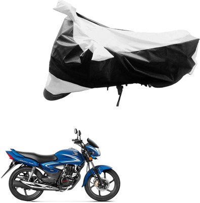 Ak Automotive Two Wheeler Cover for Honda(CB Shine, Black, Silver)