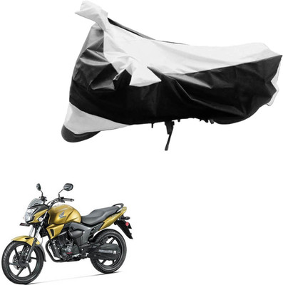 AK Art Two Wheeler Cover for Honda(CB Trigger, Black, Silver)