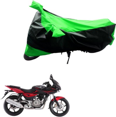 MMSSTAR Waterproof Two Wheeler Cover for Bajaj(Pulsar 200 NS DTS-i, Black, Green)