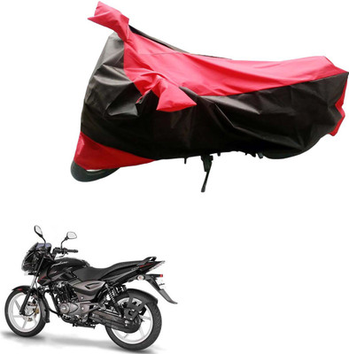 AK Art Two Wheeler Cover for Bajaj(Pulsar 150 DTS-i, Black, Red)
