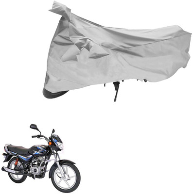 PRIMEAUTOZ Two Wheeler Cover for Bajaj(Platina, Silver)