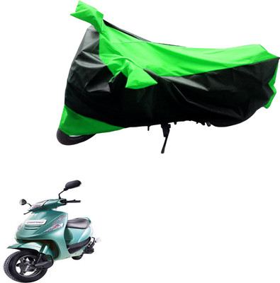 AK Art Two Wheeler Cover for Universal For Bike(Black, Green)