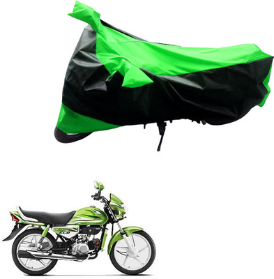 Ak Automotive Two Wheeler Cover for Hero(HF, Black, Green)