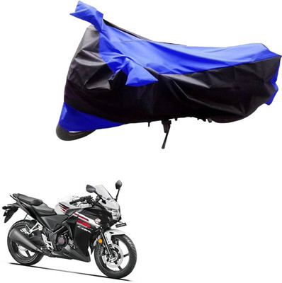 AK Art Two Wheeler Cover for Honda(CBR 250R, Black, Blue)