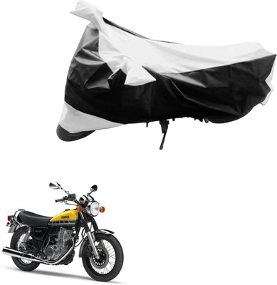 AK Art Two Wheeler Cover for Yamaha(RD 350, Black, Silver)