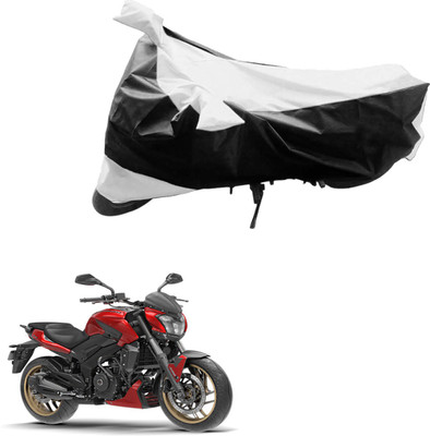 PRIMEAUTOZ Two Wheeler Cover for Bajaj(Dominar, Black, Silver)