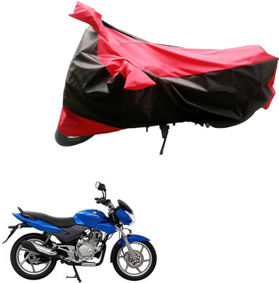AK Art Two Wheeler Cover for Bajaj(DTS-i, Black, Red)