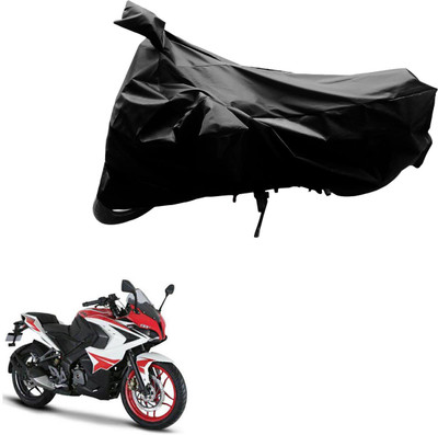 AutoVision Two Wheeler Cover for Bajaj(Pulsar RS 200, Black)