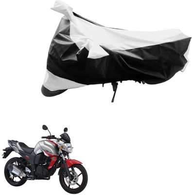 AK Art Two Wheeler Cover for Yamaha(FZ-S, Black, Silver)
