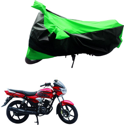 AK Art Two Wheeler Cover for TVS(Phoenix, Black, Green)