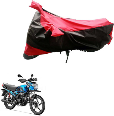 Ak Automotive Two Wheeler Cover for Hero(Passion Pro TR, Black, Red)