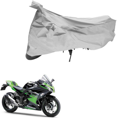 AutoVision Two Wheeler Cover for Kawasaki(Ninja, Silver)