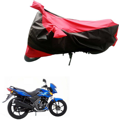 Ak Automotive Two Wheeler Cover for TVS(Flame SR125, Black, Red)