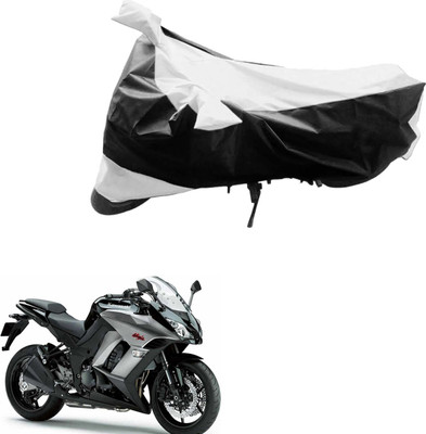 Ak Automotive Two Wheeler Cover for Kawasaki(Ninja 1000, Black, Silver)