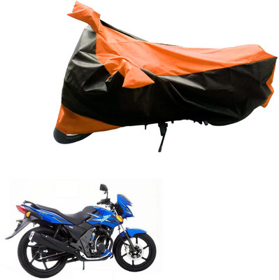 AK Art Two Wheeler Cover for TVS(Flame SR125, Black, Orange)