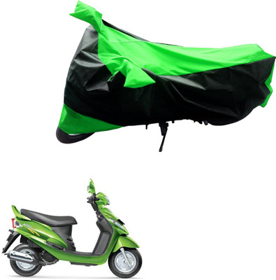 AK Art Two Wheeler Cover for Mahindra(Rodeo, Black, Green)