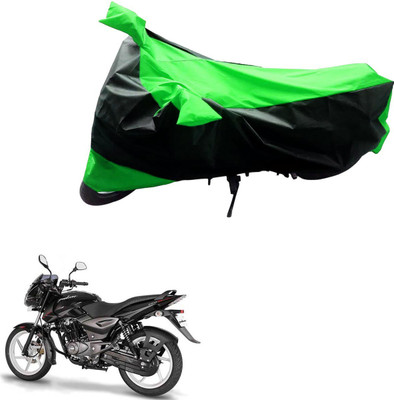JVG Two Wheeler Cover for Bajaj(Pulsar 150 DTS-i, Black, Green)