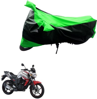 PRIMEAUTOZ Two Wheeler Cover for Yamaha(FZ-S, Black, Green)
