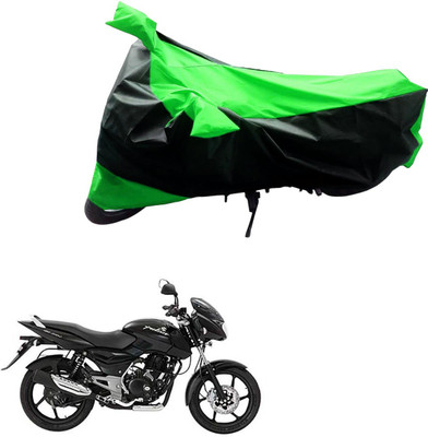 JVG Two Wheeler Cover for Bajaj(Pulsar 135 LS DTS-i, Black, Green)