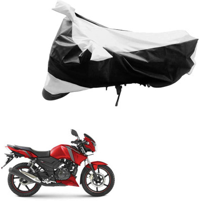 JVG Two Wheeler Cover for TVS(Apache RTR 160, Black, Silver)