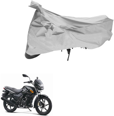 AutoVision Two Wheeler Cover for TVS(Flame DS 125, Silver)