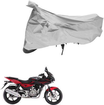 AutoVision Two Wheeler Cover for Bajaj(Pulsar 220 DTS-i, Silver)