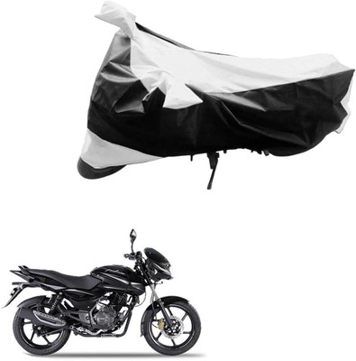 AK Art Two Wheeler Cover for Bajaj(Pulsar 150, Black, Silver)