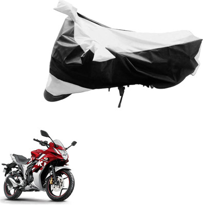 JVG Two Wheeler Cover for Suzuki(Gixxer, Black, Silver)