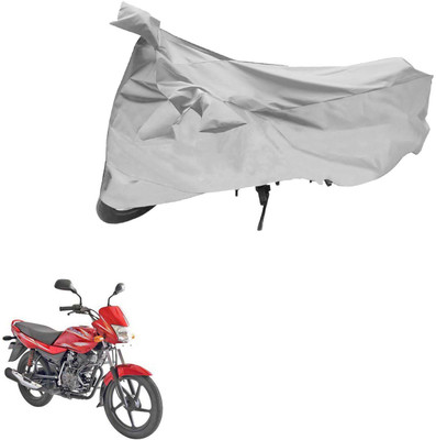 AutoVision Two Wheeler Cover for Bajaj(Platina 100 DTS-i, Silver)