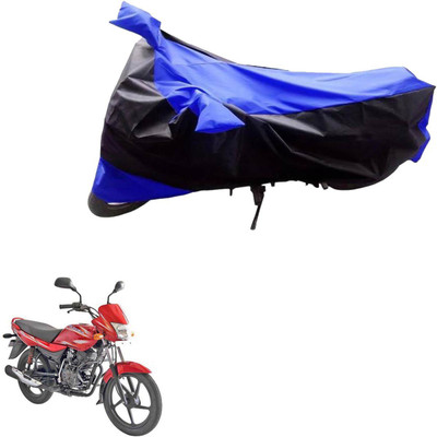 PRIMEAUTOZ Two Wheeler Cover for Bajaj(Platina 100 DTS-i, Black, Blue)