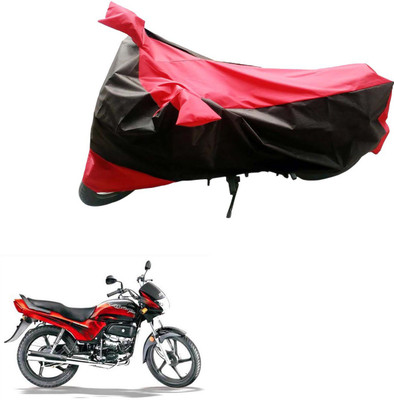 Ak Automotive Two Wheeler Cover for Hero(Passion Plus, Black, Red)