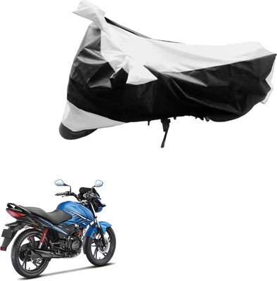 AK Art Two Wheeler Cover for Hero(Glamour FI, Black, Silver)