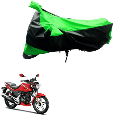 AK Art Two Wheeler Cover for Universal For Bike(Black, Green)